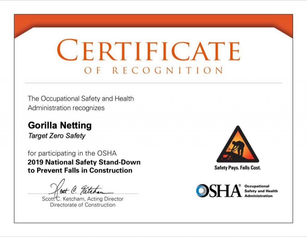 National Safety Stand Down – Prevent Falls in Construction