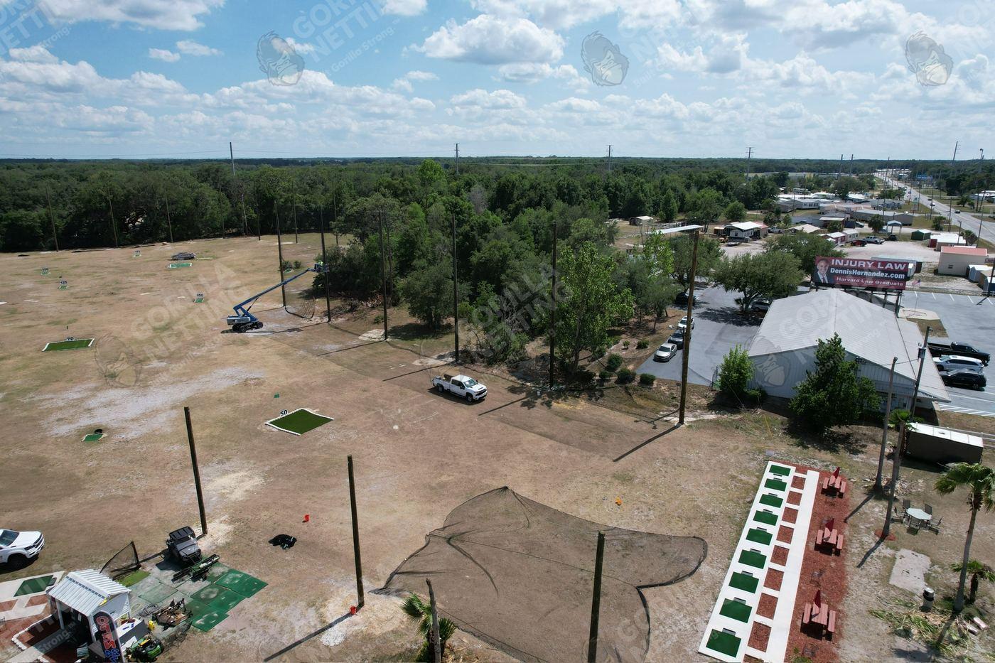 Large-Scale Driving Range Netting System for Green Chasers