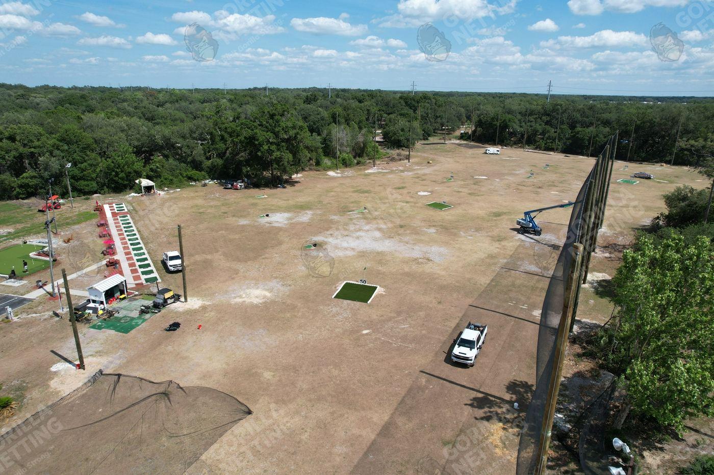 Large-Scale Driving Range Netting System for Green Chasers