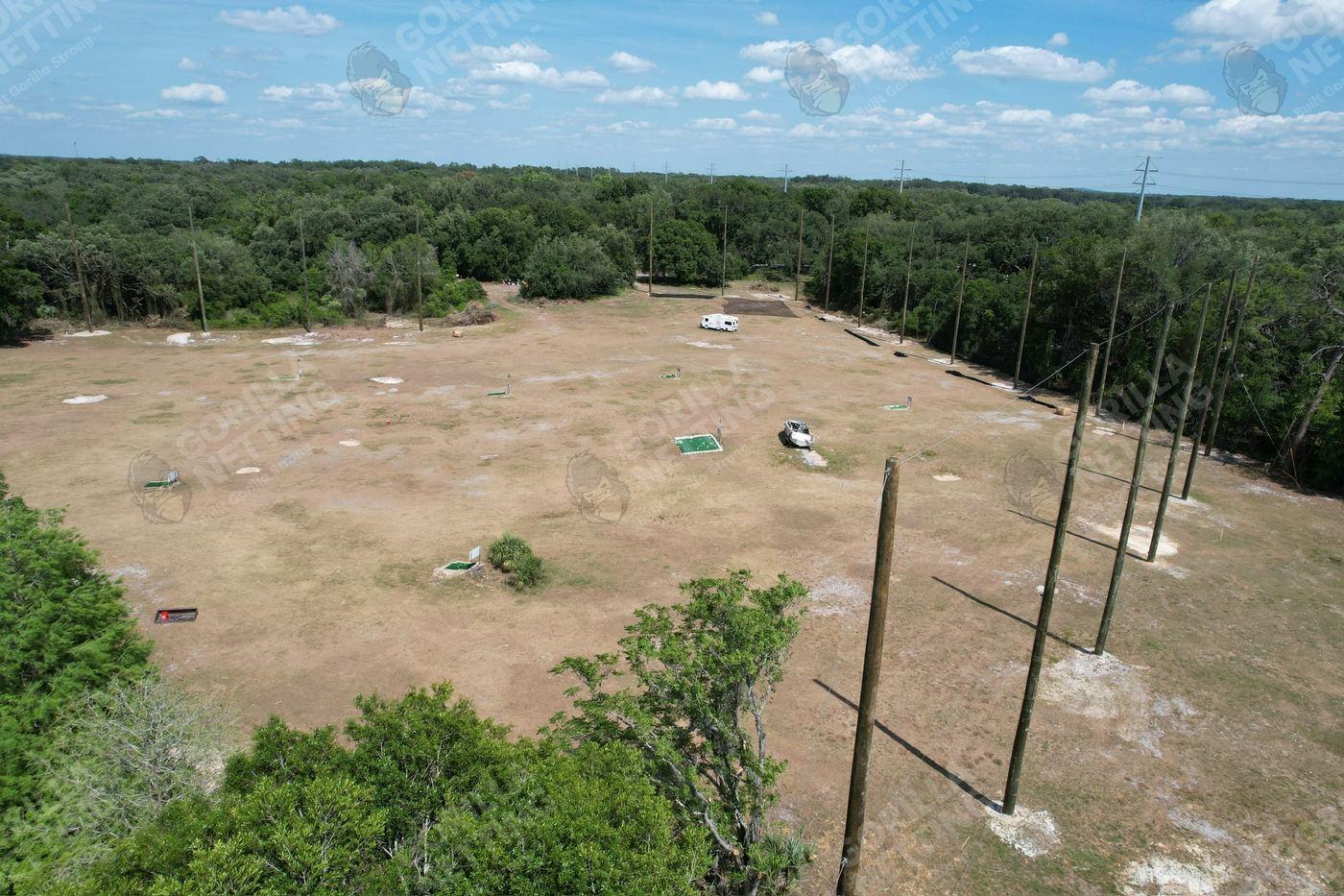 Large-Scale Driving Range Netting System for Green Chasers