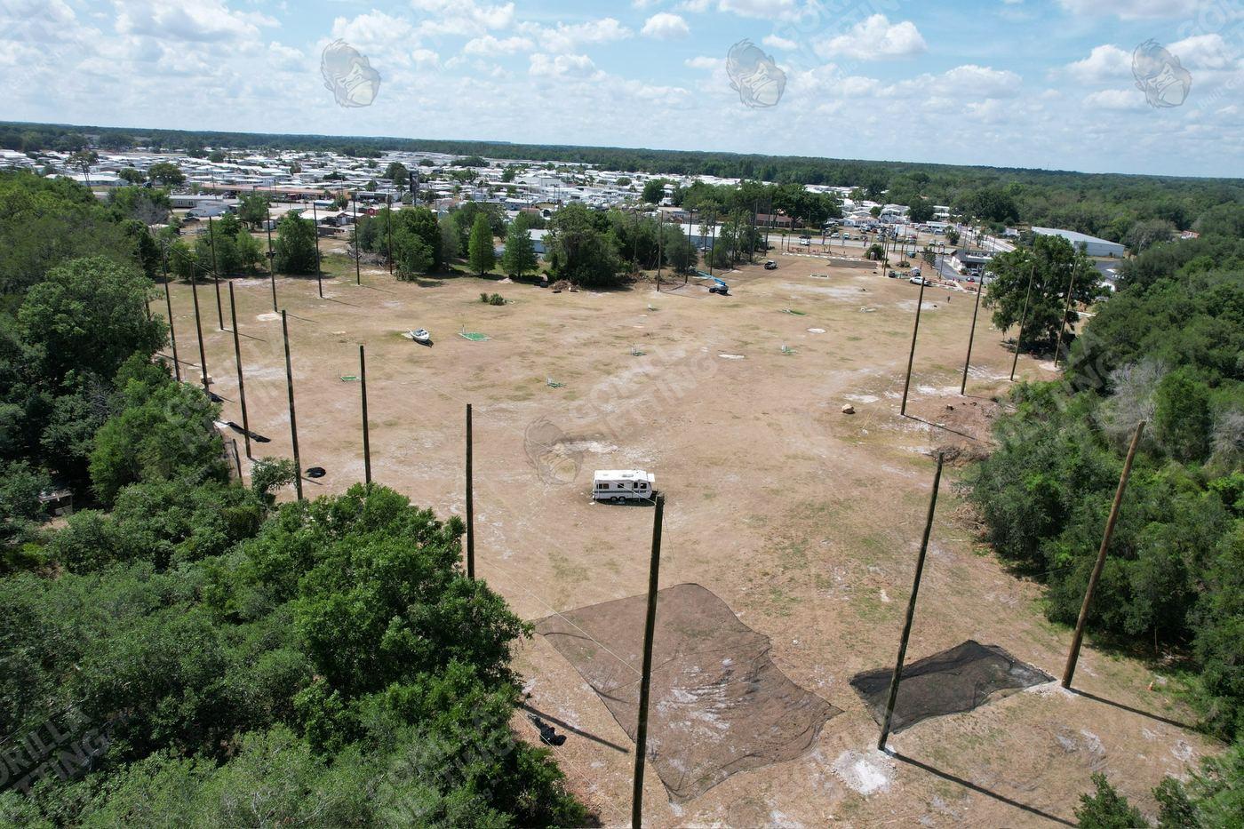 Large-Scale Driving Range Netting System for Green Chasers
