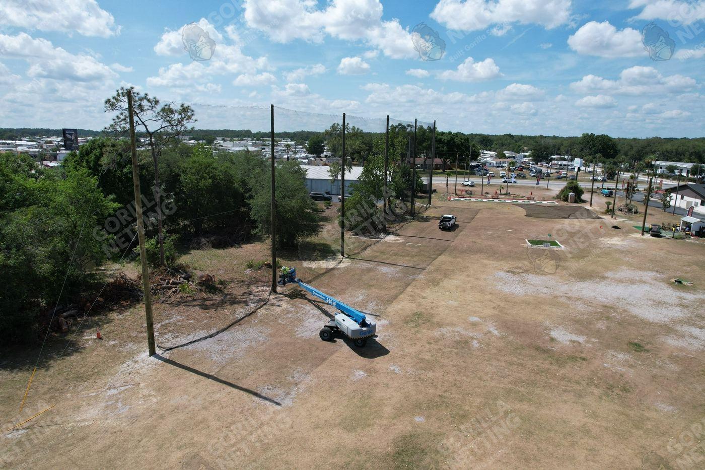 Large-Scale Driving Range Netting System for Green Chasers