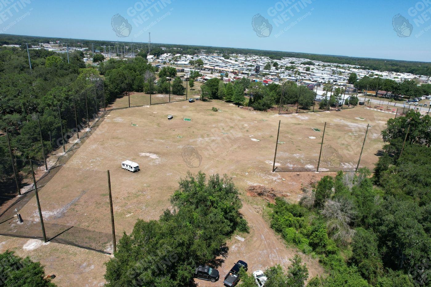 Large-Scale Driving Range Netting System for Green Chasers