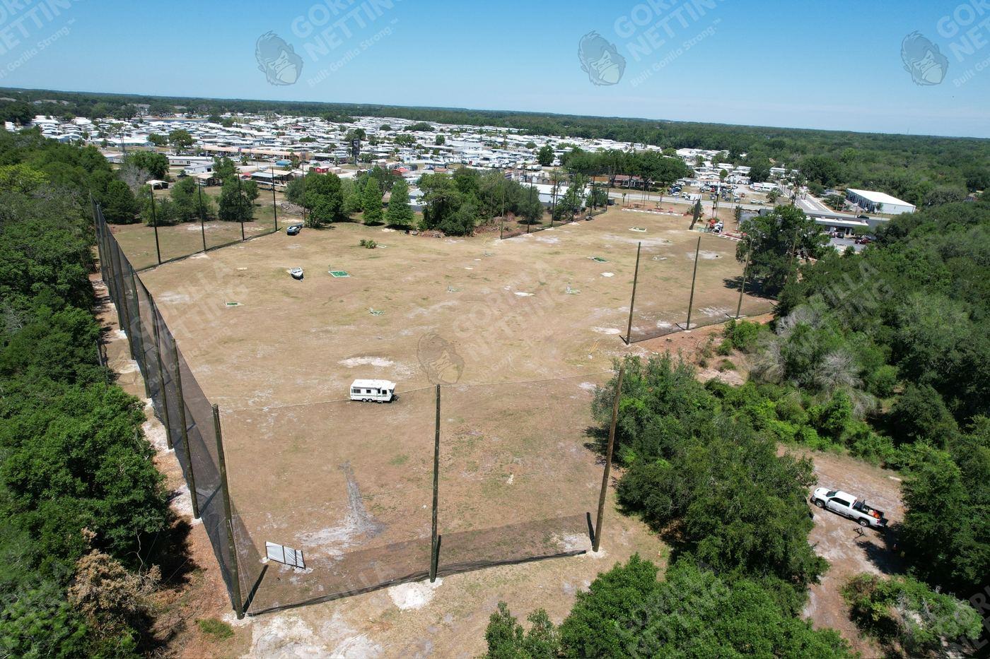 Large-Scale Driving Range Netting System for Green Chasers