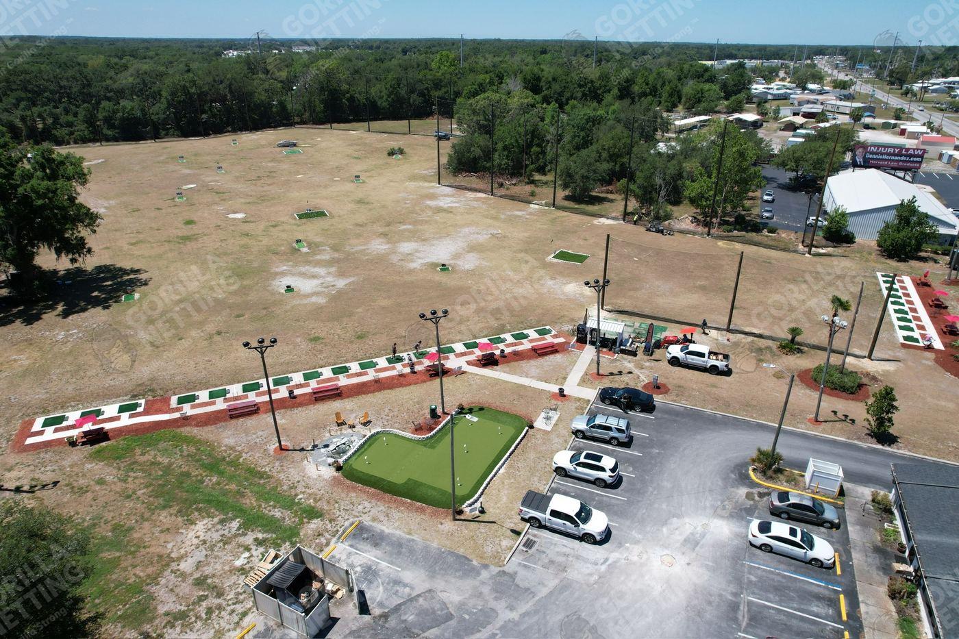 Large-Scale Driving Range Netting System for Green Chasers