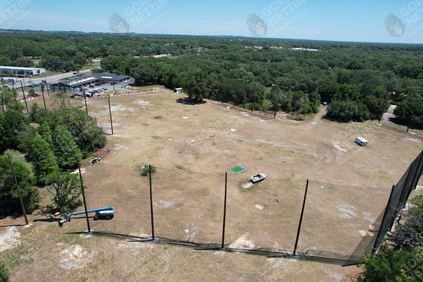 Large-Scale Driving Range Netting System for Green Chasers