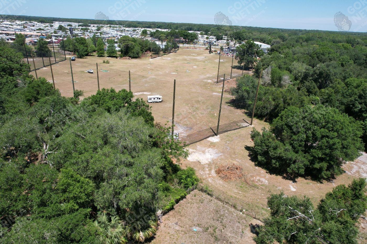 Large-Scale Driving Range Netting System for Green Chasers
