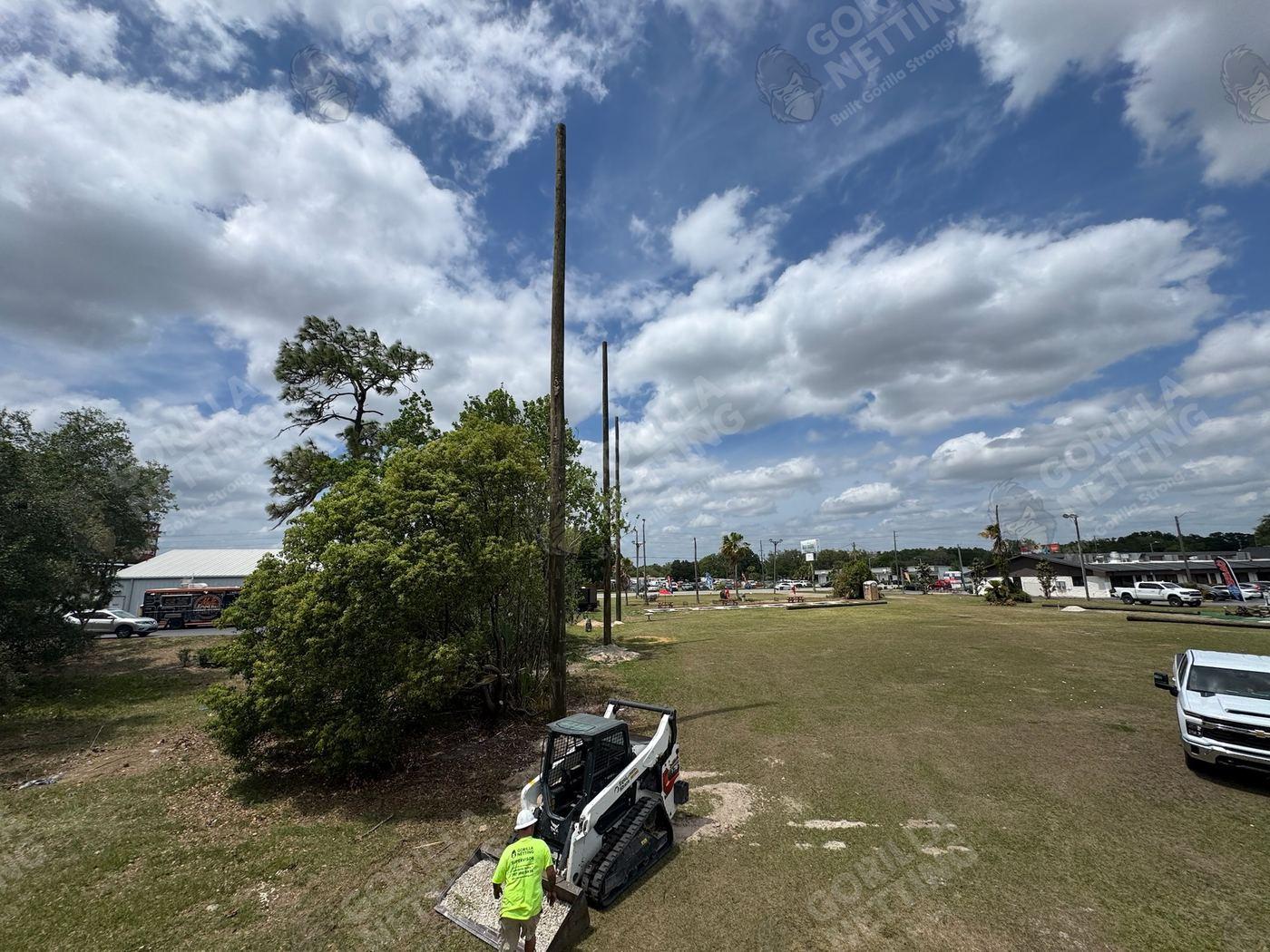 Large-Scale Driving Range Netting System for Green Chasers