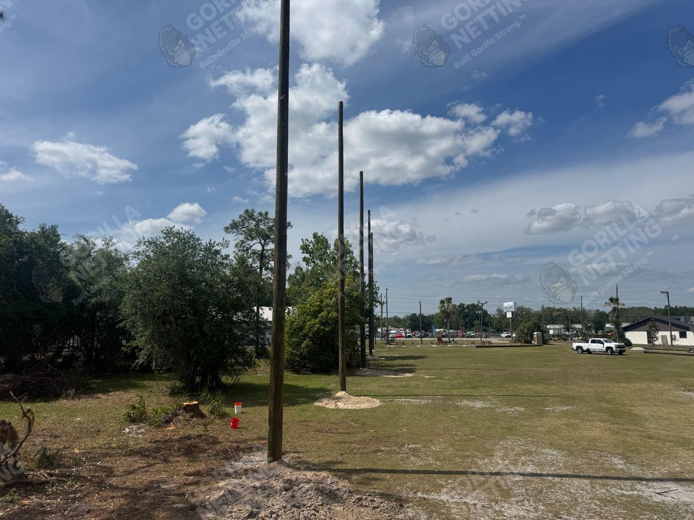 Large-Scale Driving Range Netting System for Green Chasers