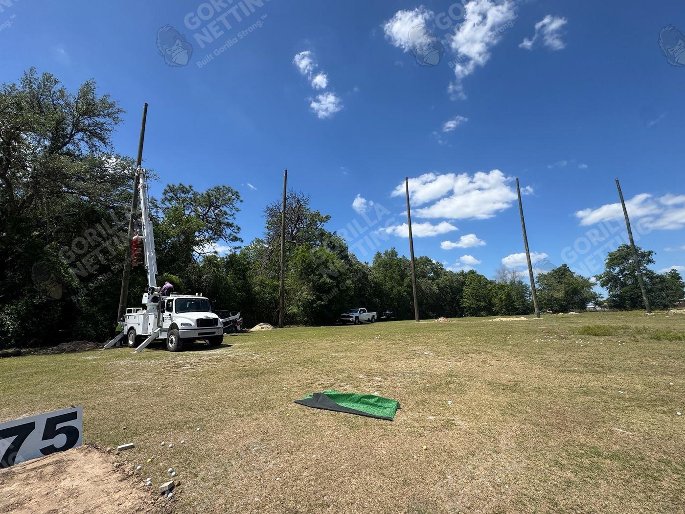 Large-Scale Driving Range Netting System for Green Chasers