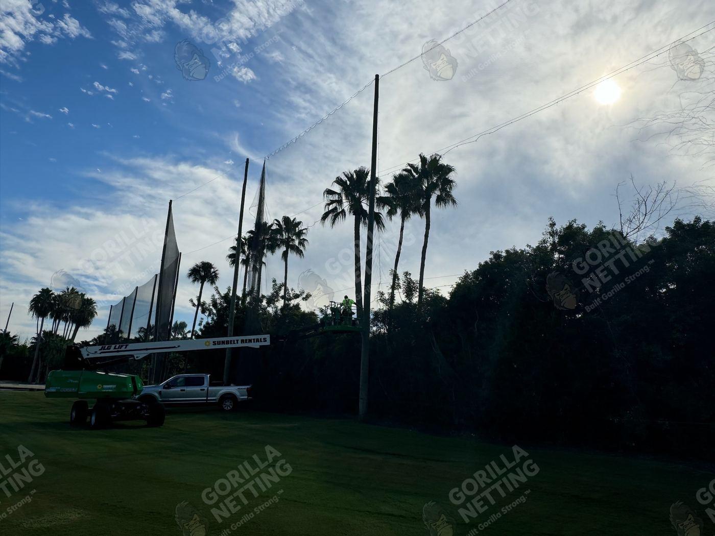 Driving Range Netting Installation at Ocean Reef Club