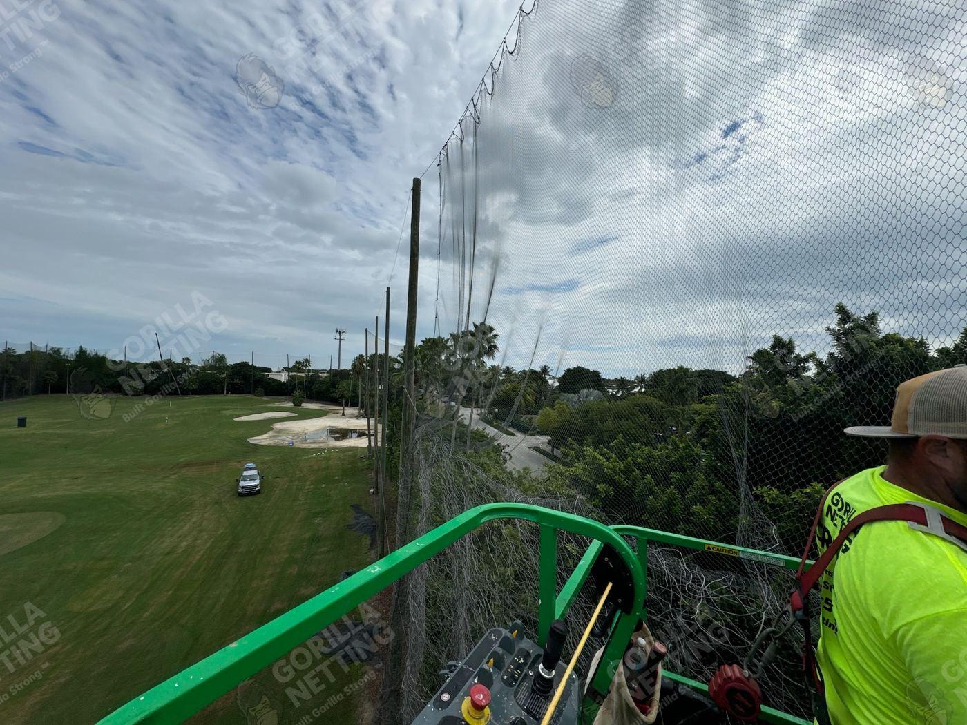Driving Range Netting Installation at Ocean Reef Club