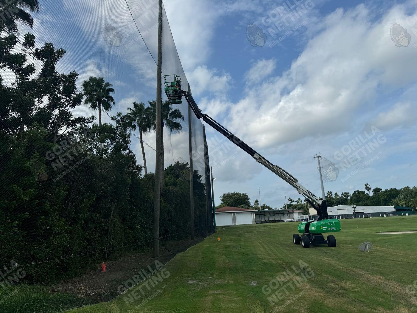 Driving Range Netting Installation at Ocean Reef Club