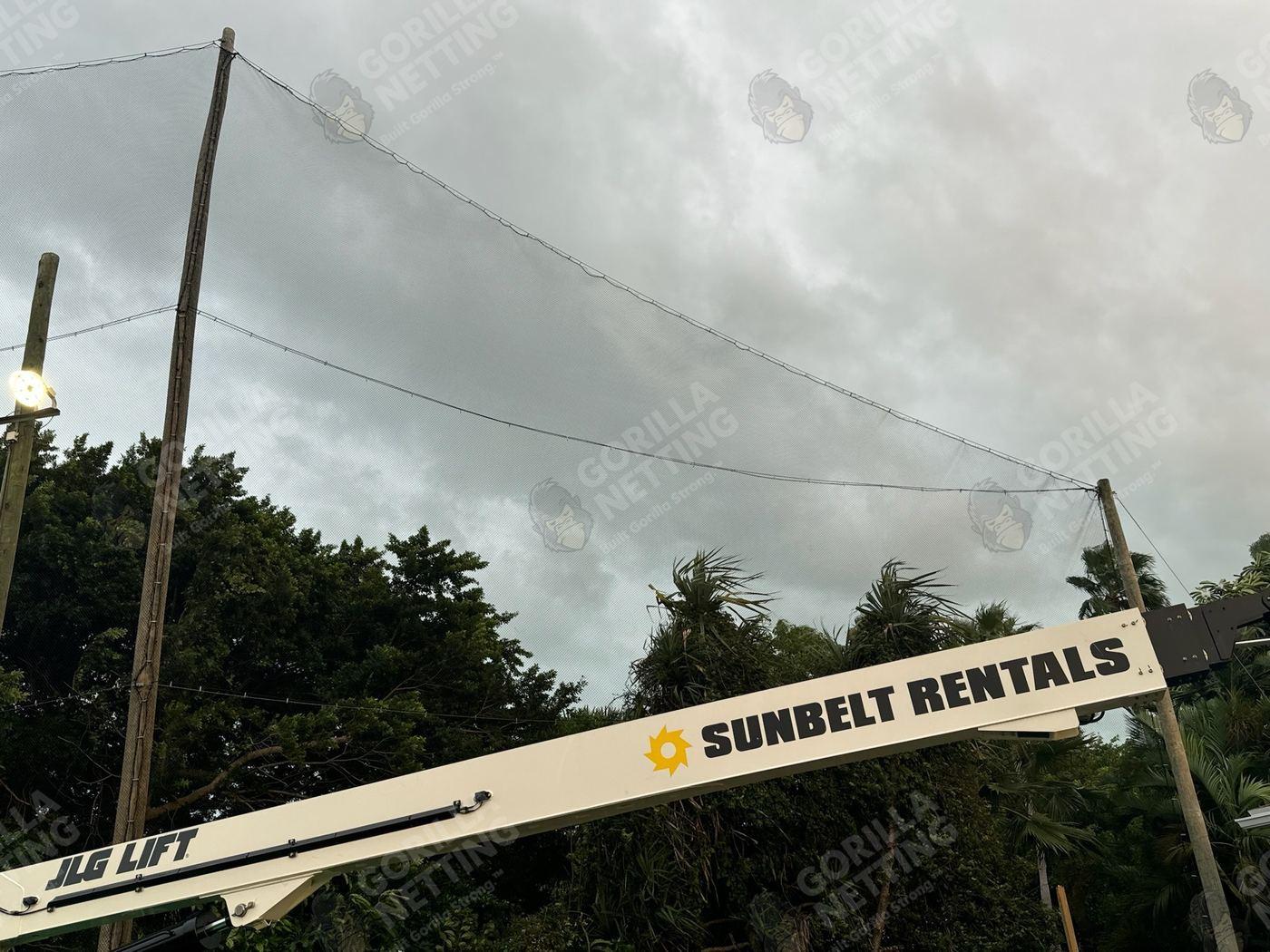 Driving Range Netting Installation at Ocean Reef Club