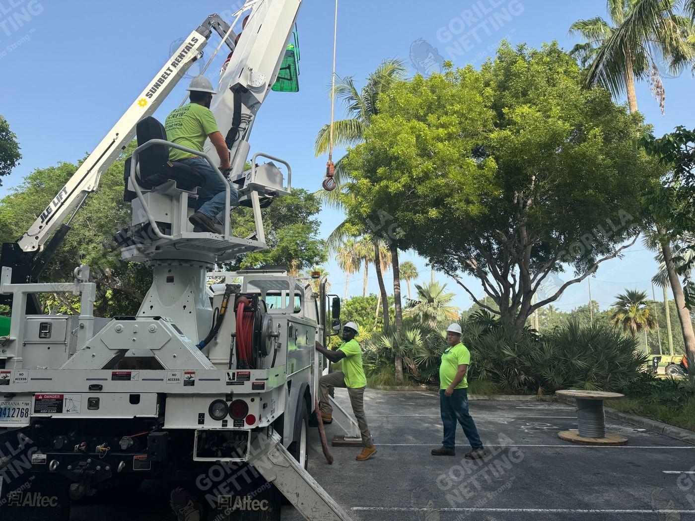 Driving Range Netting Installation at Ocean Reef Club