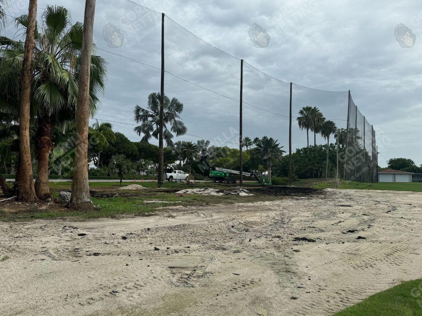Driving Range Netting Installation at Ocean Reef Club