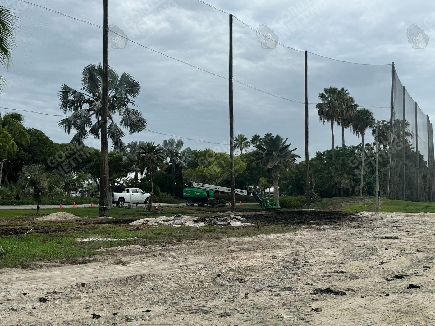 Driving Range Netting Installation at Ocean Reef Club