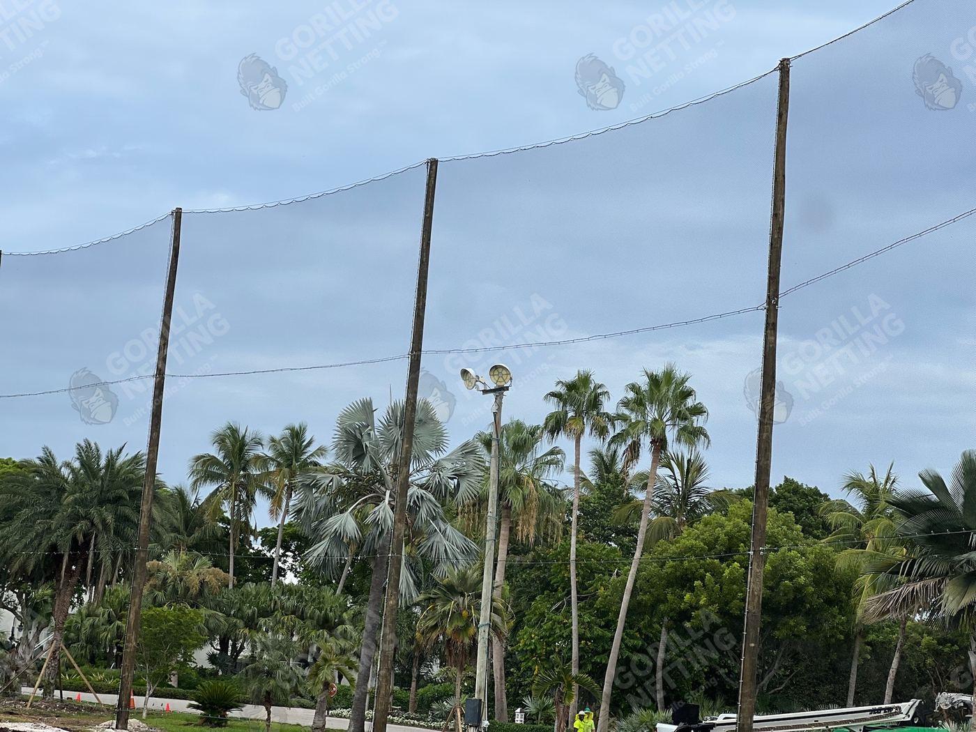 Driving Range Netting Installation at Ocean Reef Club