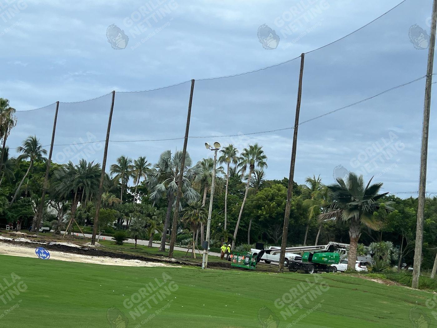 Driving Range Netting Installation at Ocean Reef Club