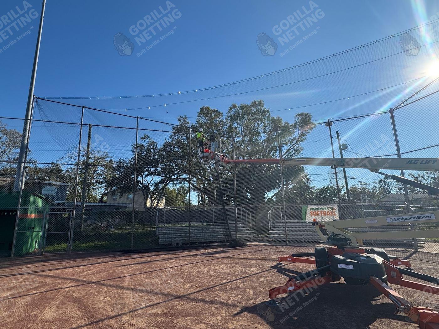 Dugout Netting Installation at Seminole High School