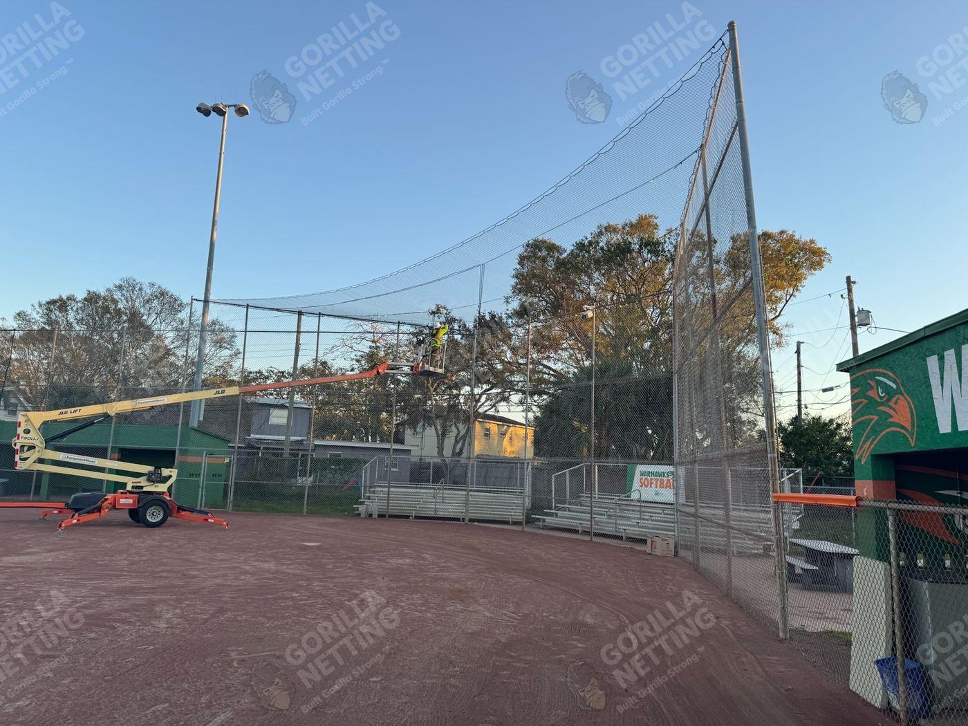 Dugout Netting Installation at Seminole High School