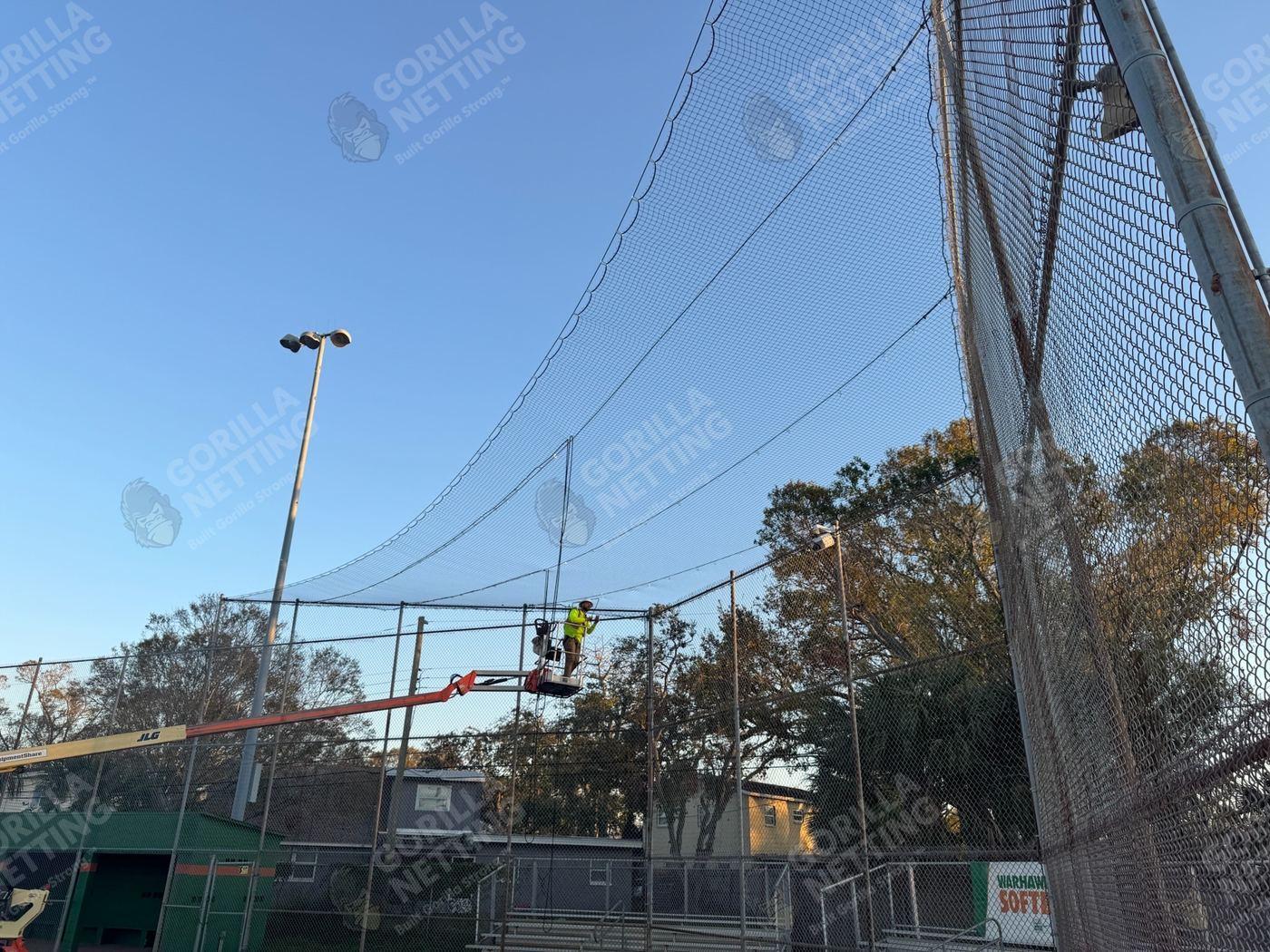 Dugout Netting Installation at Seminole High School