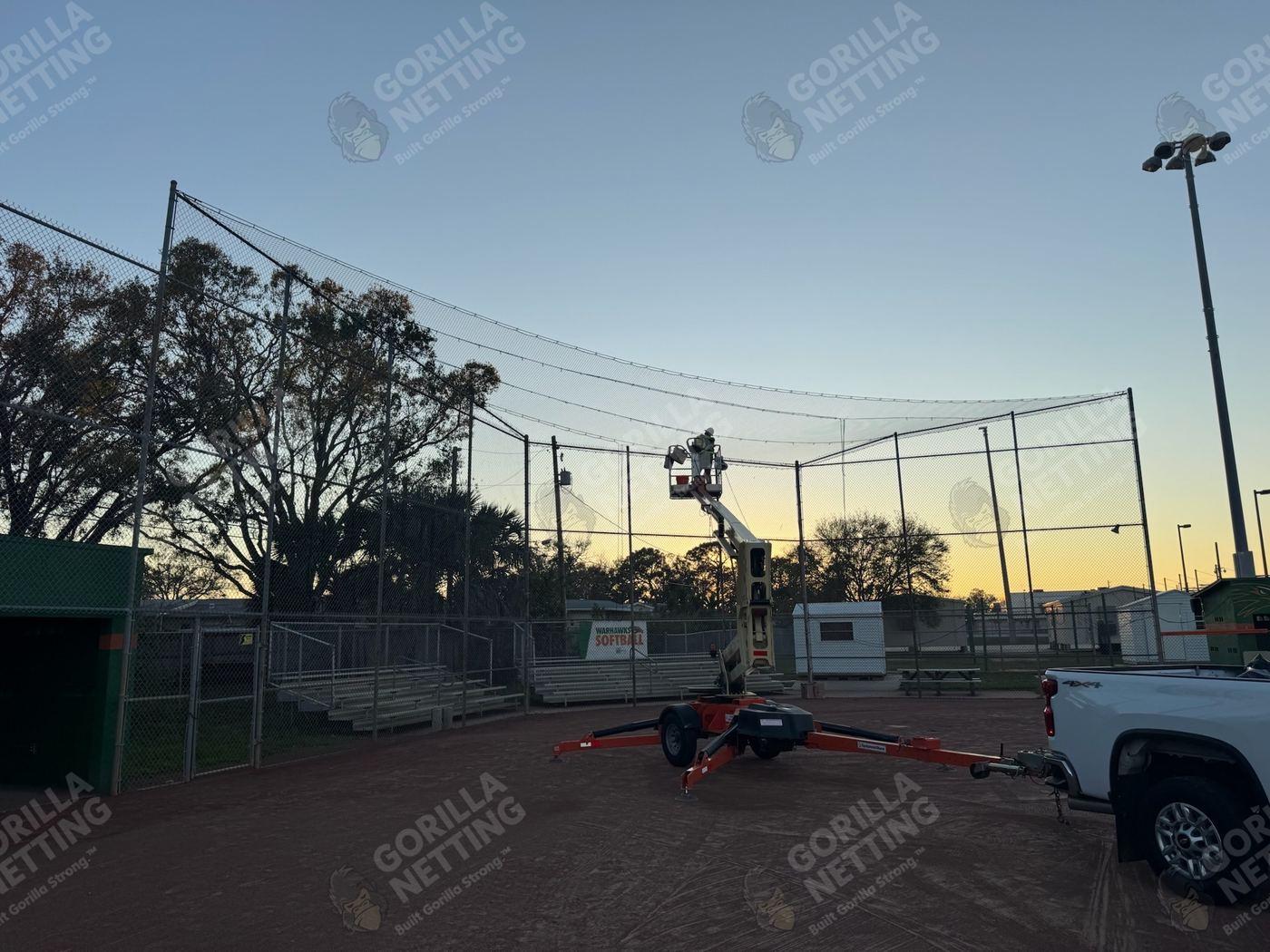 Dugout Netting Installation at Seminole High School