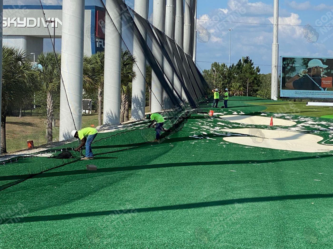 Netting Replacement & Pole Painting at Topgolf Tampa