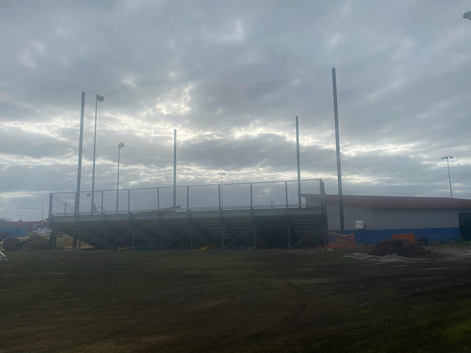 Steel Pole Drilling & Setting At Matanzas High School