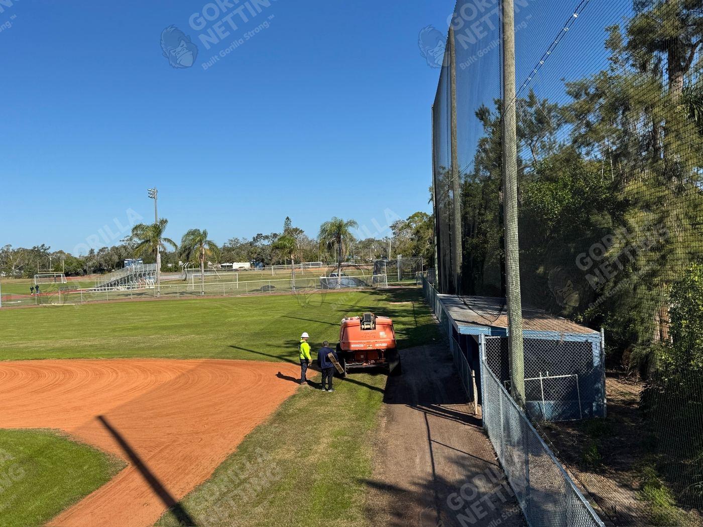 Finished netting by Gorilla Netting: Admiral Farragut Academy Baseball & Softball Netting Replacement
