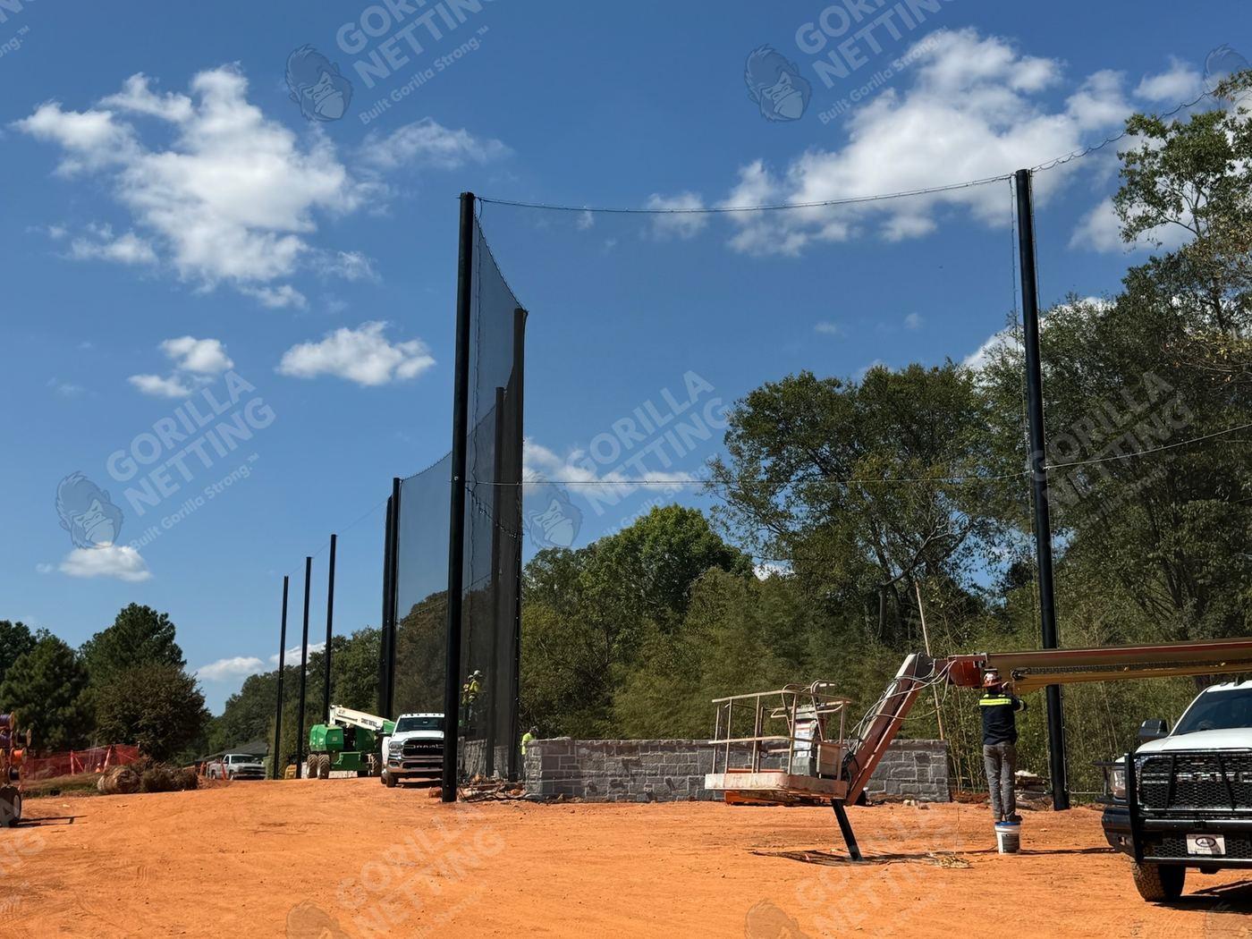 Augusta National Golf Club Driving Range Netting Installation