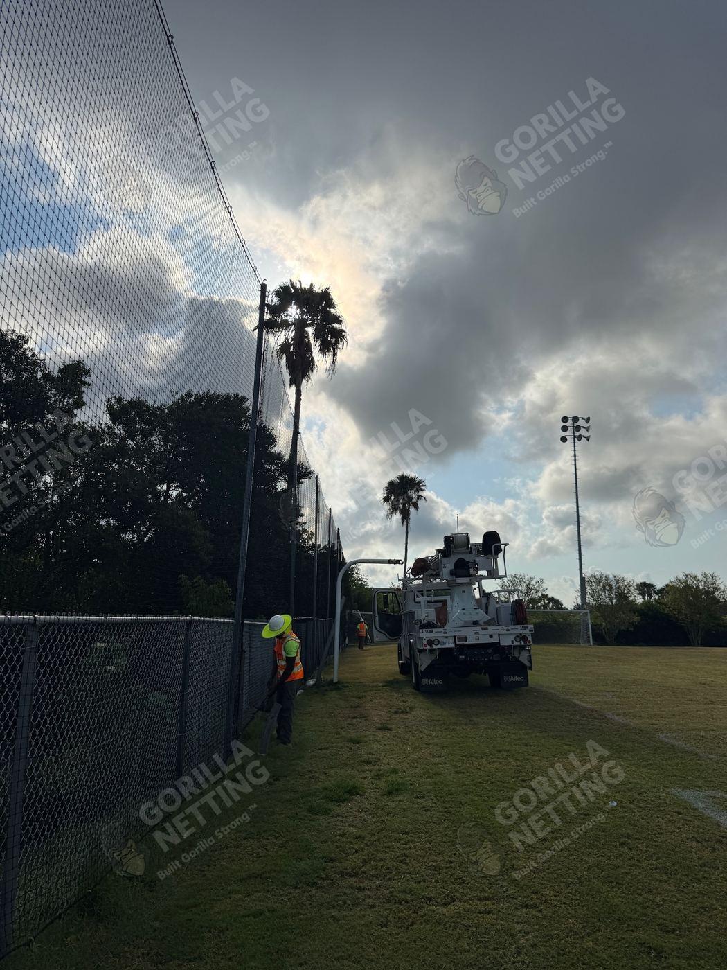 Sports Netting Phase 2 Installation at Canterbury School of Florida