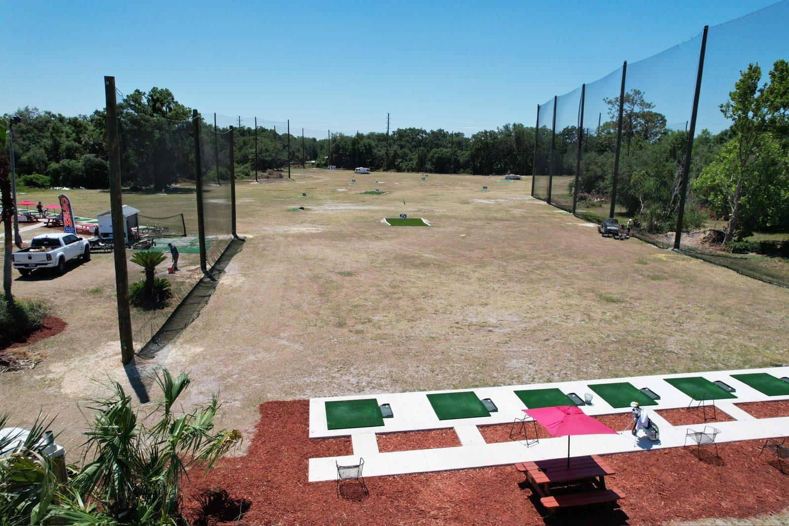 Large-Scale Driving Range Netting System for Green Chasers