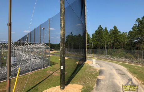 Completed Anti-Contraband Security Perimeter Netting System