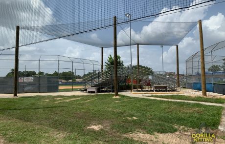 Baseball Field Overhead Netting System Installation by Gorilla Netting