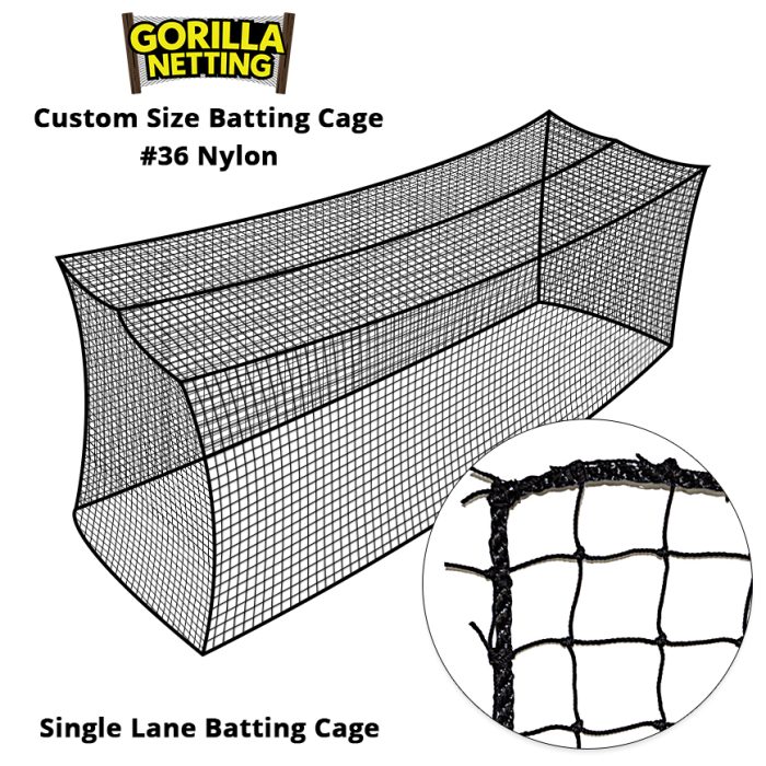 Example of a Batting Cage made of #36 1-7/8" Knotted Nylon Netting