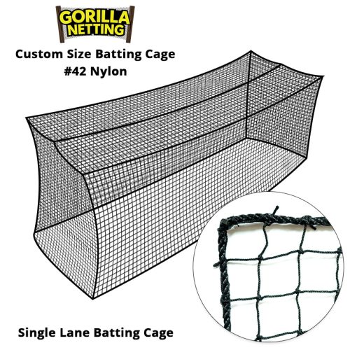 Example of a Batting Cage made of #42 1-7/8" Knotted Nylon Netting
