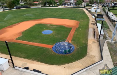 Gorilla Netting Cable-Suspended Tie-Back Backstop Netting System