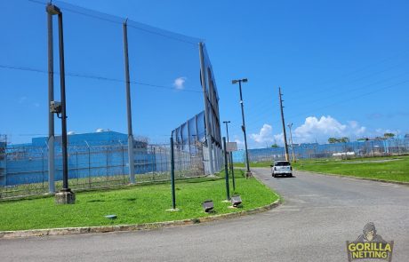 Gorilla Netting Security Perimeter Netting System with Steel Poles & Cantilevers