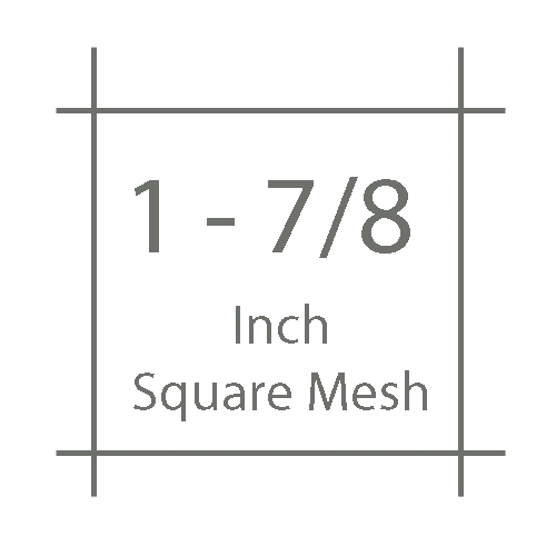 Illustration of 1-7/8" Square Mesh of Netting