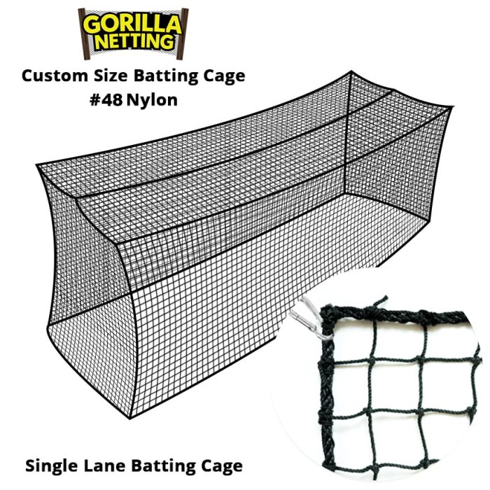 Example of a Batting Cage made of #48 1-7/8" Knotted Nylon Netting
